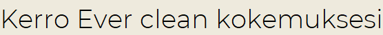 Kerro Ever clean kokemuksesi
